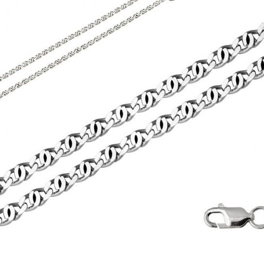 Серебряная цепочка 925 на шею, длина 60 см
