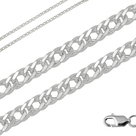Серебряная цепочка 925 на шею, длина 55 см