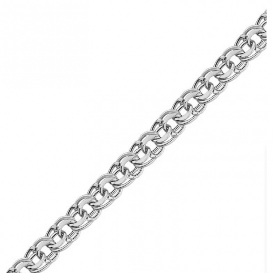Серебряный браслет 925, плетение бисмарк, длина 20.5 см