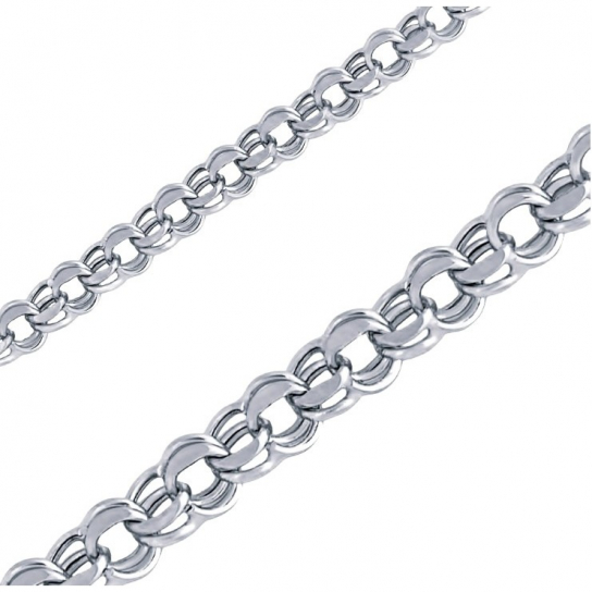 Серебряный браслет 925, плетение бисмарк, длина 19 см