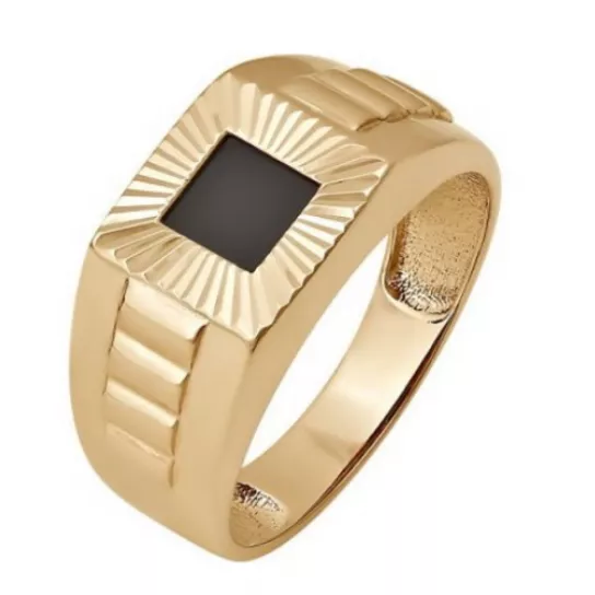 Золотое кольцо 585, мужское, размер 20