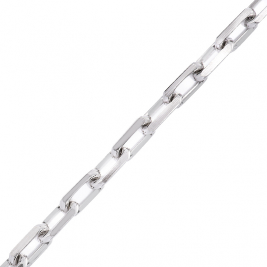 Серебряная цепочка 925 на шею, плетение якорное, длина 45 см