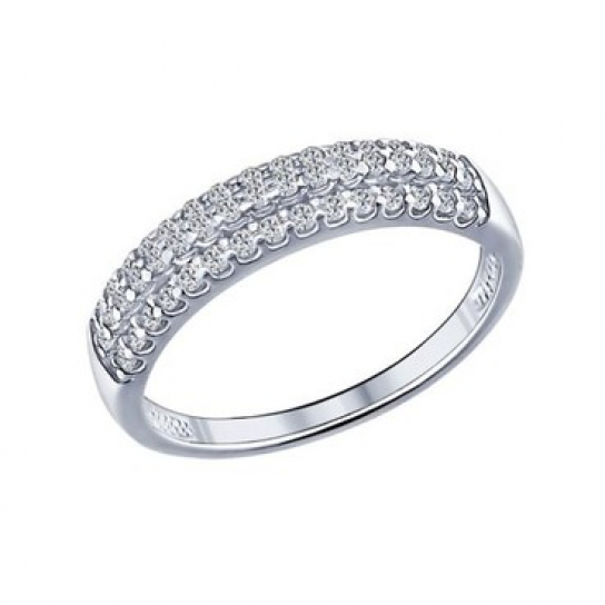 Серебряное кольцо 925, женское, размер 18.5