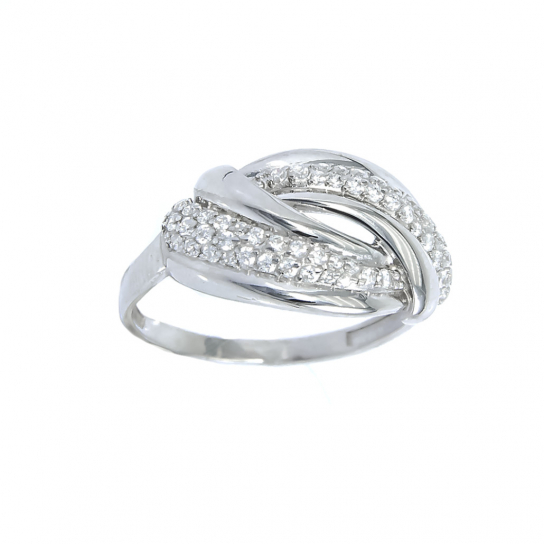 Серебряное кольцо 925, женское, с фианитом, размер 19